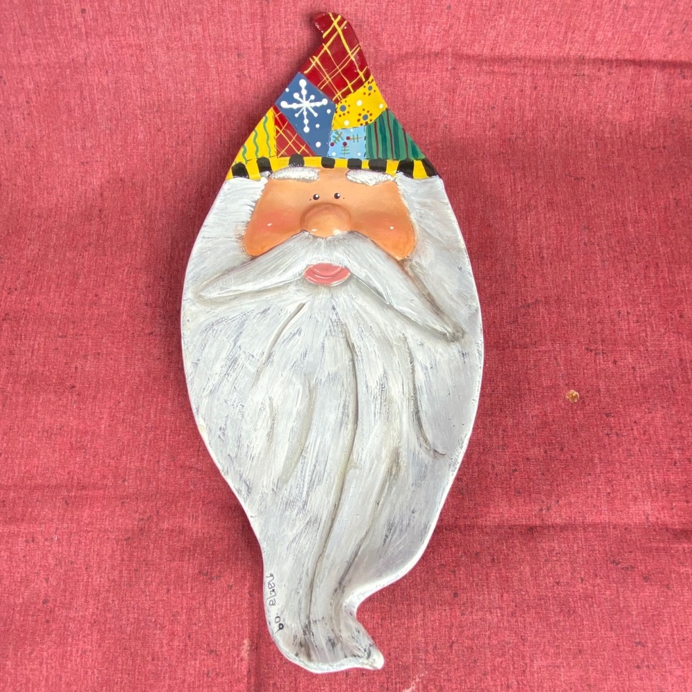 Christmas Santa Resin‎ Bowl Decoration HandPainted